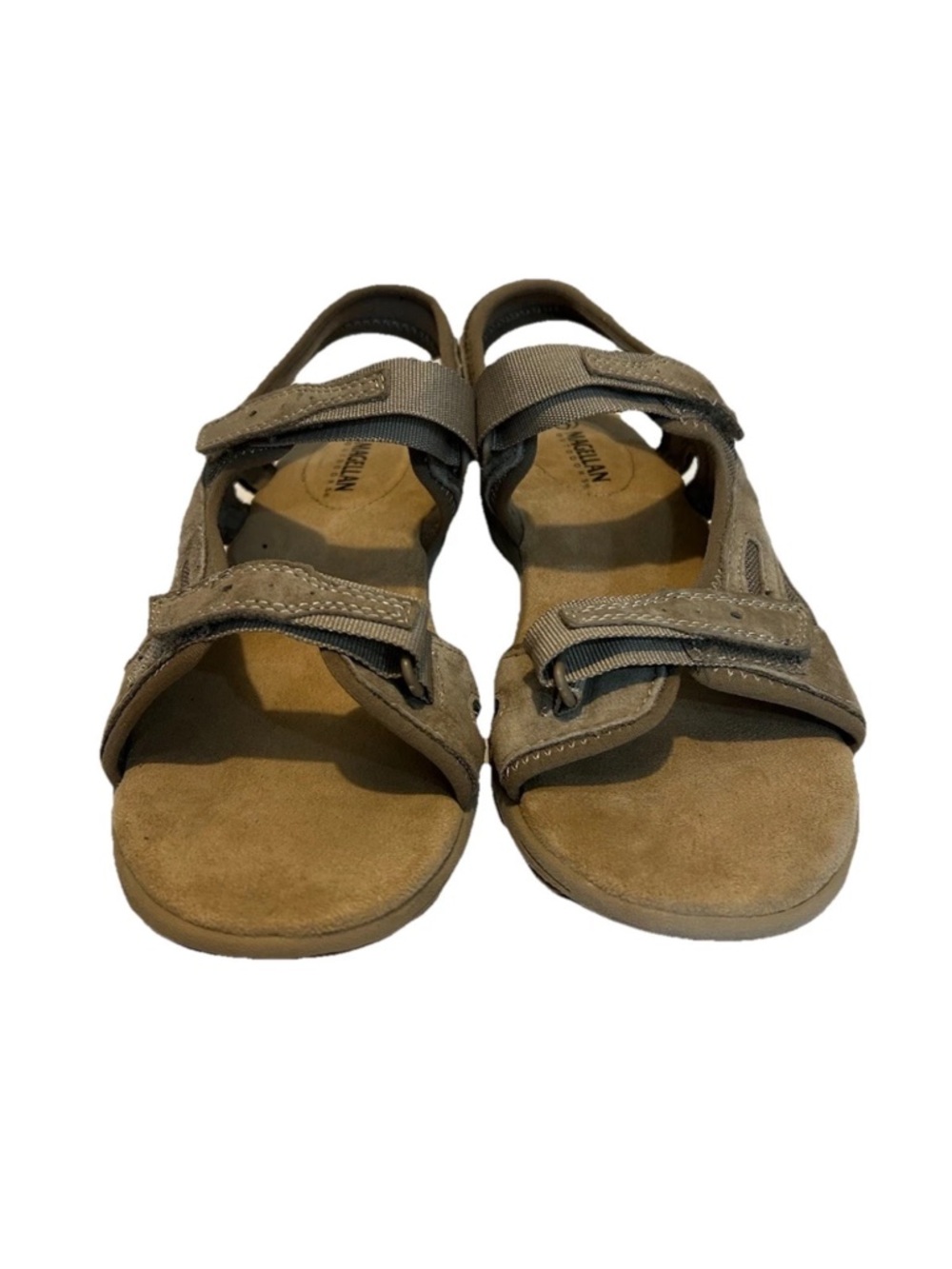 Magellan Outdoors Taupe Brown Women's Outdoor Velcro Sandals